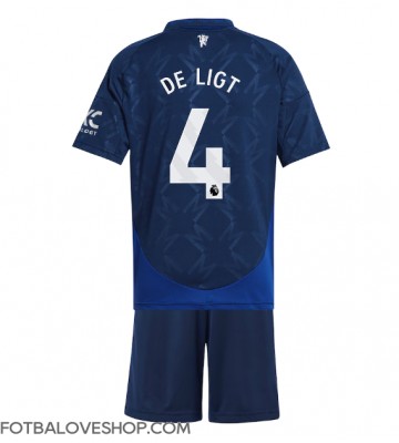 Manchester United Matthijs de Ligt #4 Dětské Venkovní Dres 2024-25 Krátký Rukáv (+ trenýrky)